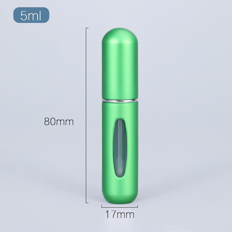 5ml Perfume Atomizer Portable Liquid Container For Cosmetics Mini Aluminum Spray Alcochol Empty Bottle Refillable For Traveling