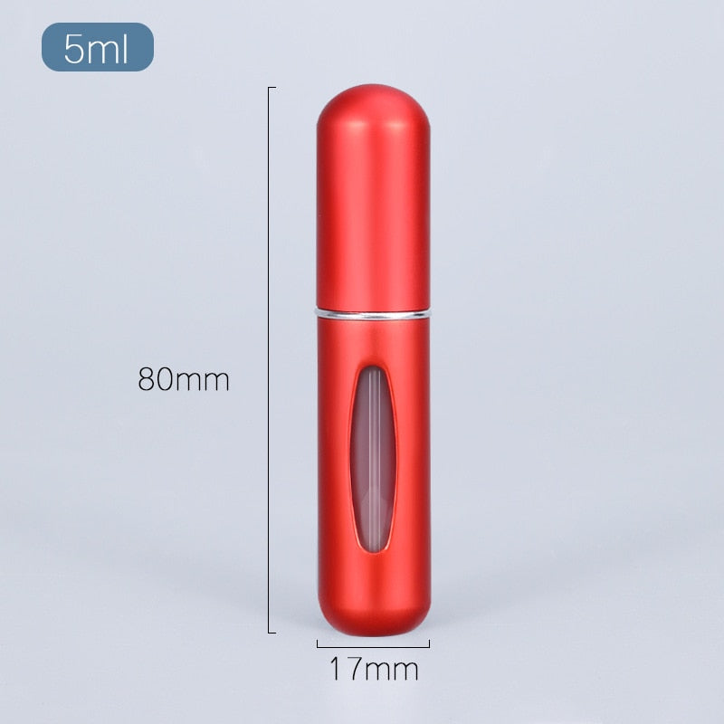 5ml Perfume Atomizer Portable Liquid Container For Cosmetics Mini Aluminum Spray Alcochol Empty Bottle Refillable For Traveling