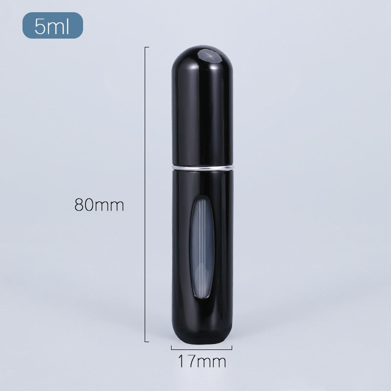 5ml Perfume Atomizer Portable Liquid Container For Cosmetics Mini Aluminum Spray Alcochol Empty Bottle Refillable For Traveling