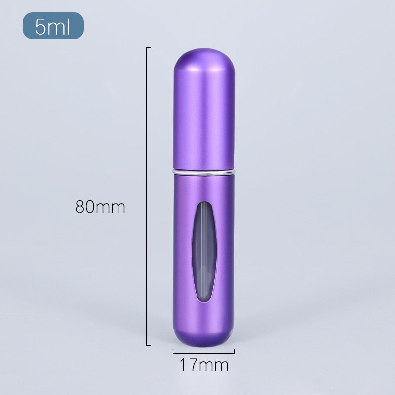5ml Perfume Atomizer Portable Liquid Container For Cosmetics Mini Aluminum Spray Alcochol Empty Bottle Refillable For Traveling