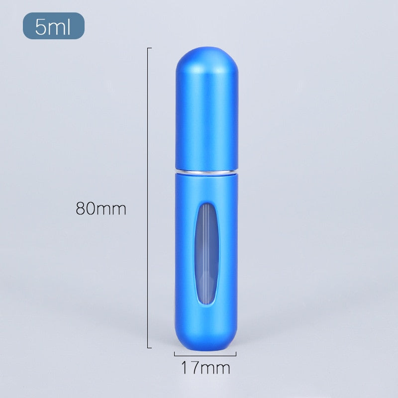 5ml Perfume Atomizer Portable Liquid Container For Cosmetics Mini Aluminum Spray Alcochol Empty Bottle Refillable For Traveling