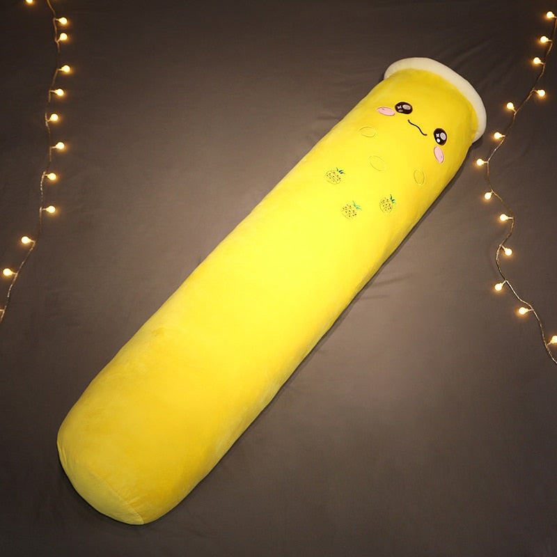 100/130/150cm Cute Bubble Tea Cup Plush Toy Soft Long Stuffed Pillow Kawaii Fruit Milk Tea Plush Doll Sleeping Cushion Girl Gift