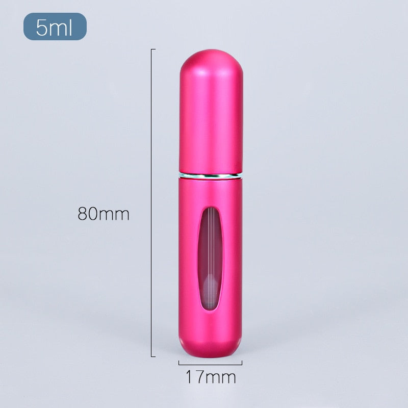 5ml Perfume Atomizer Portable Liquid Container For Cosmetics Mini Aluminum Spray Alcochol Empty Bottle Refillable For Traveling