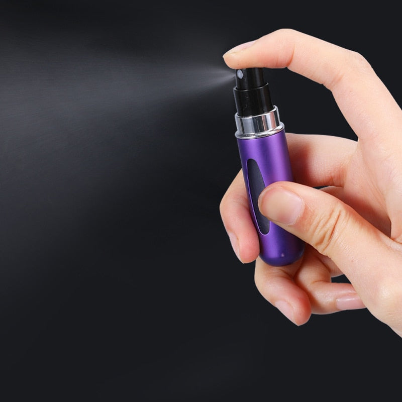 5ml Perfume Atomizer Portable Liquid Container For Cosmetics Mini Aluminum Spray Alcochol Empty Bottle Refillable For Traveling