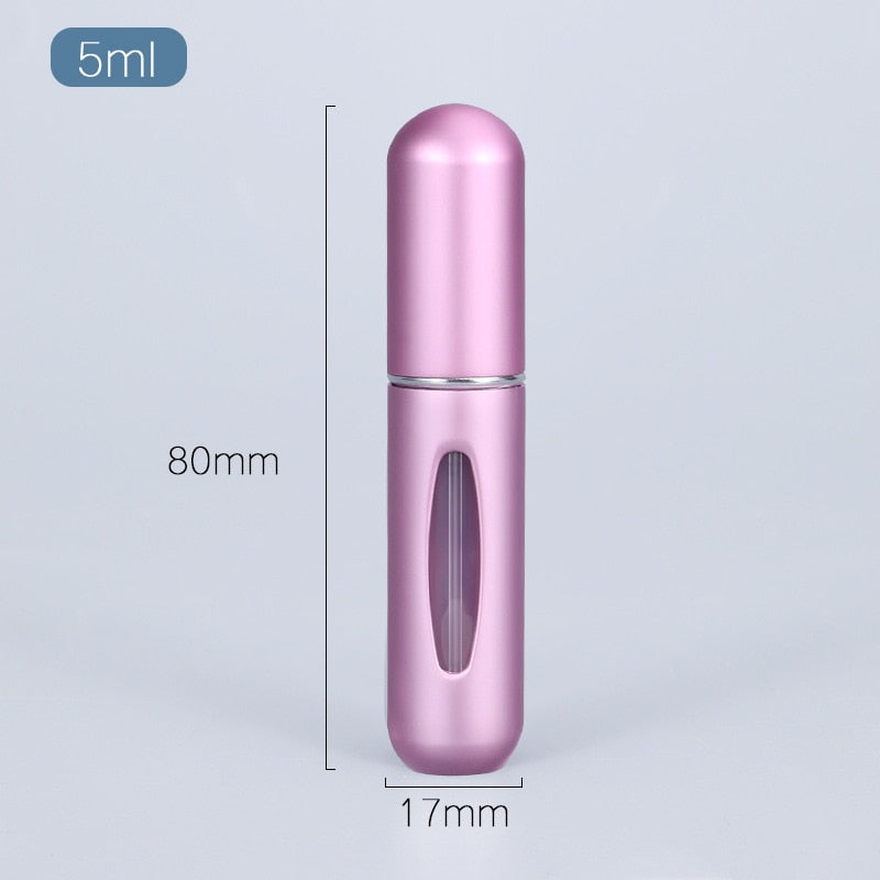 5ml Perfume Atomizer Portable Liquid Container For Cosmetics Mini Aluminum Spray Alcochol Empty Bottle Refillable For Traveling