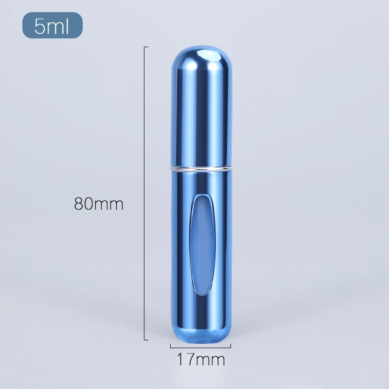 5ml Perfume Atomizer Portable Liquid Container For Cosmetics Mini Aluminum Spray Alcochol Empty Bottle Refillable For Traveling