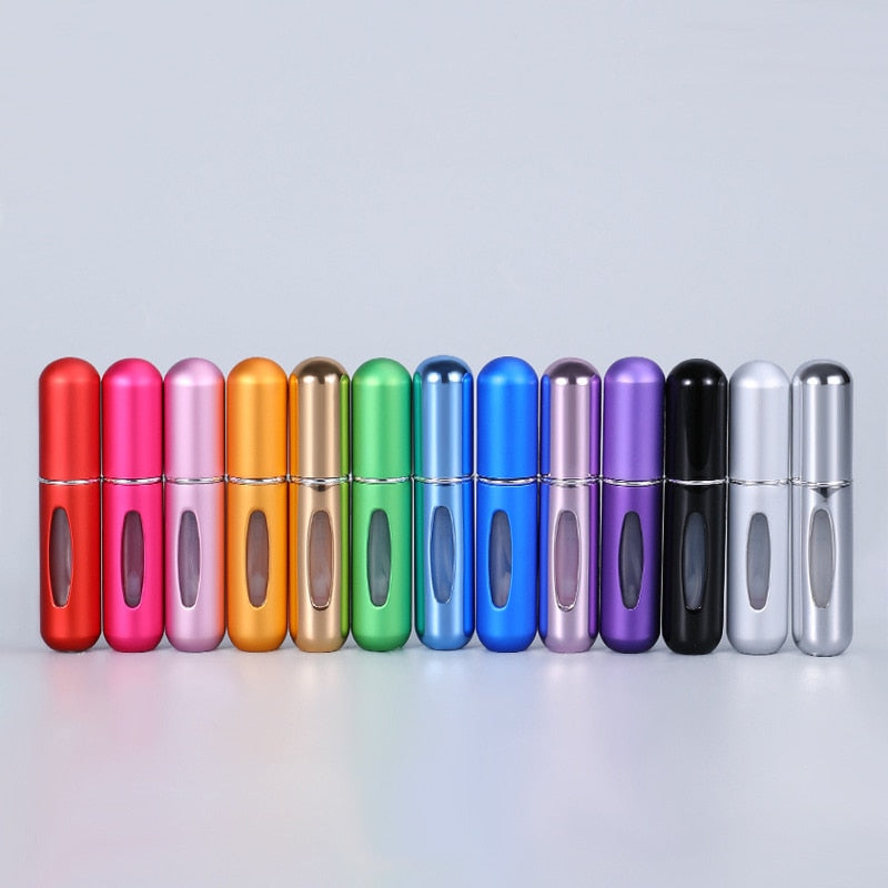 5ml Perfume Atomizer Portable Liquid Container For Cosmetics Mini Aluminum Spray Alcochol Empty Bottle Refillable For Traveling