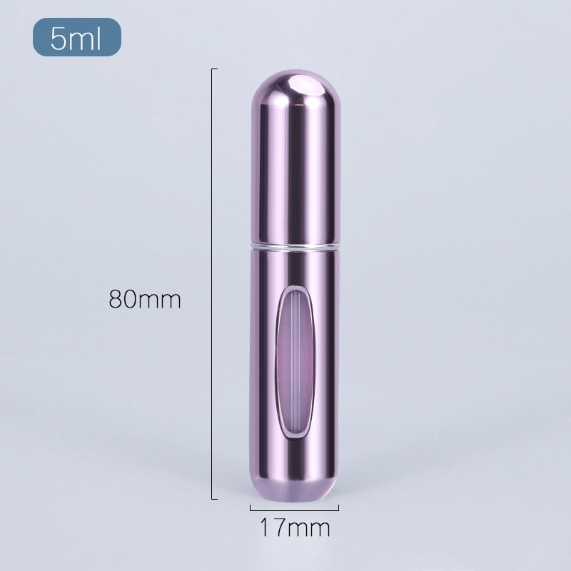 5ml Perfume Atomizer Portable Liquid Container For Cosmetics Mini Aluminum Spray Alcochol Empty Bottle Refillable For Traveling