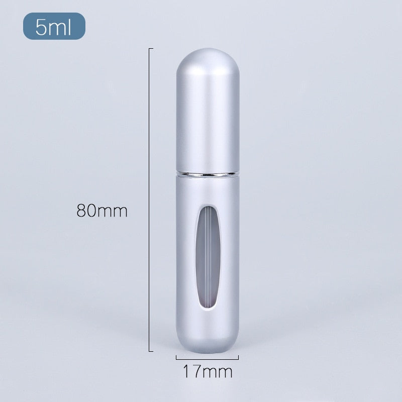 5ml Perfume Atomizer Portable Liquid Container For Cosmetics Mini Aluminum Spray Alcochol Empty Bottle Refillable For Traveling