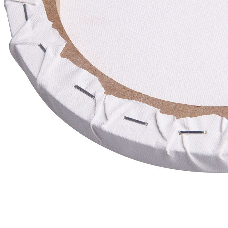 1pc 20/30/40cm White Blank Panels Round Canvas Board Wooden Frame Art Artist Painting Crafts Art Supplies C26