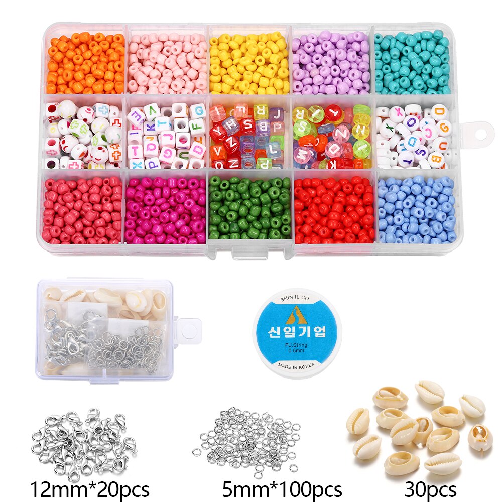 Easy braided Letter Beads Jewelry Making Supplies Kit Beads Wire For Firendship Necklace Bracelet DIY Jewelry Making Kit Finding