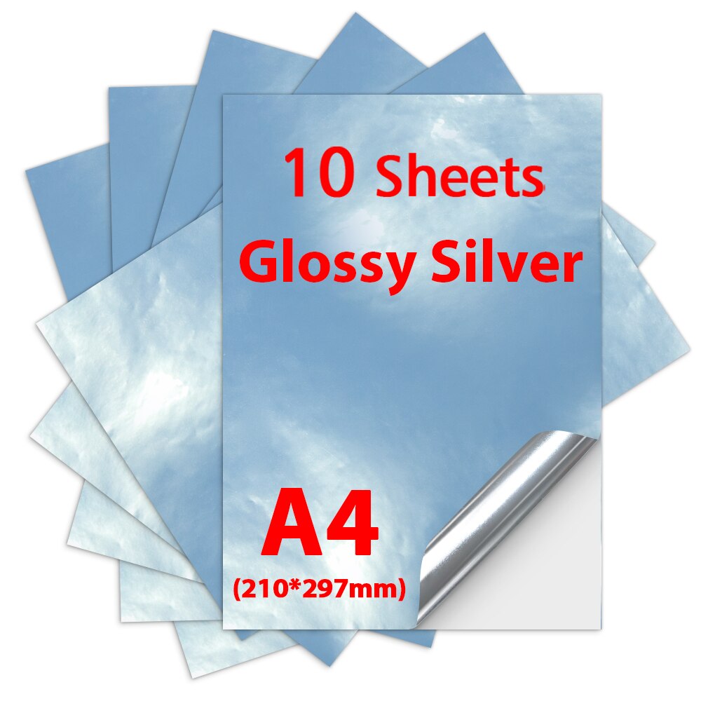 10 Sheets Printable Vinyl Sticker Paper Glossy adhesive Copy Paper 216*279mm Vinyl Printing Paper for Inkjet printer DIY Crafts