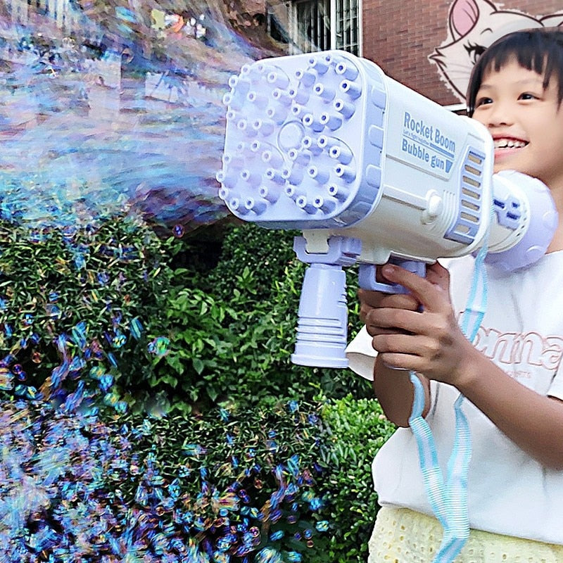 Hot Sales Electric Bubble Gun Gatlin Bubble Gun Machine Soap Bubbles Magic Bubble for Bathroom Outdoor Toys For Children