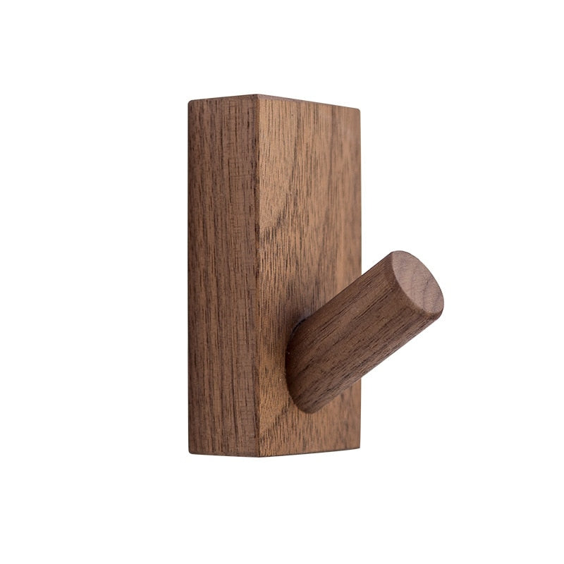 Japanese Solid Wood Hook Door Coat Hanger Bedroom Hanging Clothes Hook Clothing Store Wall Organizer Bathroom Towel Hanger