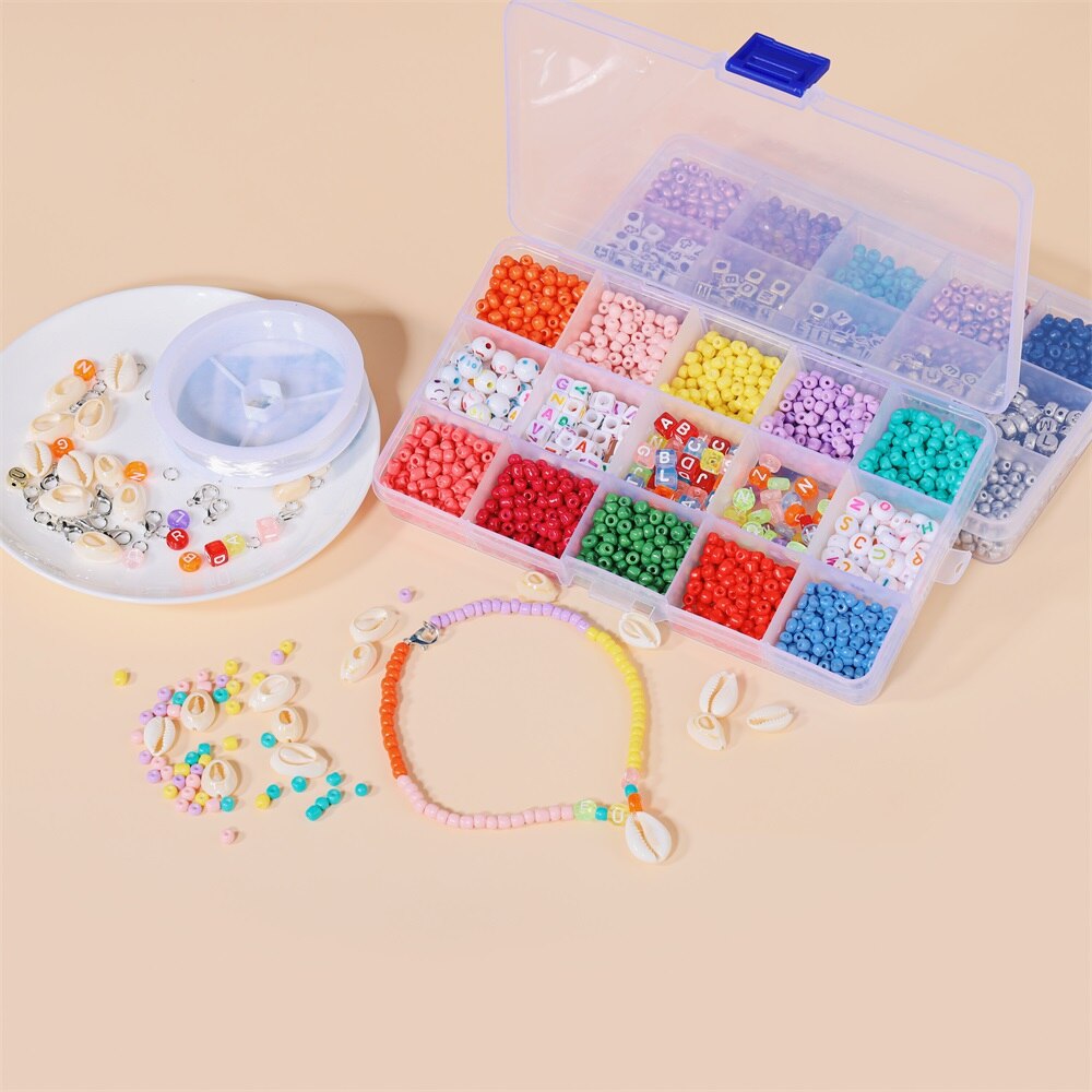Easy braided Letter Beads Jewelry Making Supplies Kit Beads Wire For Firendship Necklace Bracelet DIY Jewelry Making Kit Finding