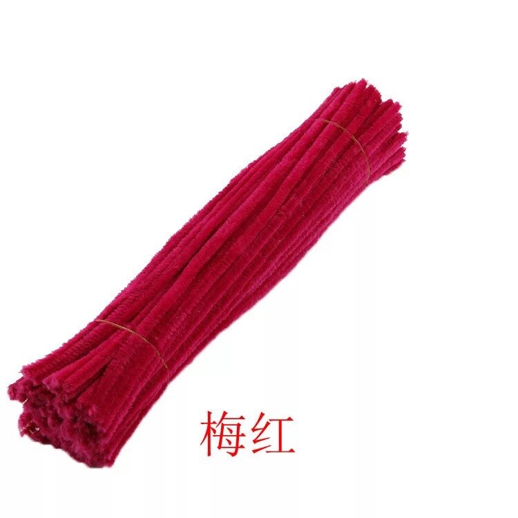 50pcs Chenille Stem Pipe Kids DIY Creative Toys Chenille Sticks Cleaners Kindergarten Educational Handmade Material Plush Strips