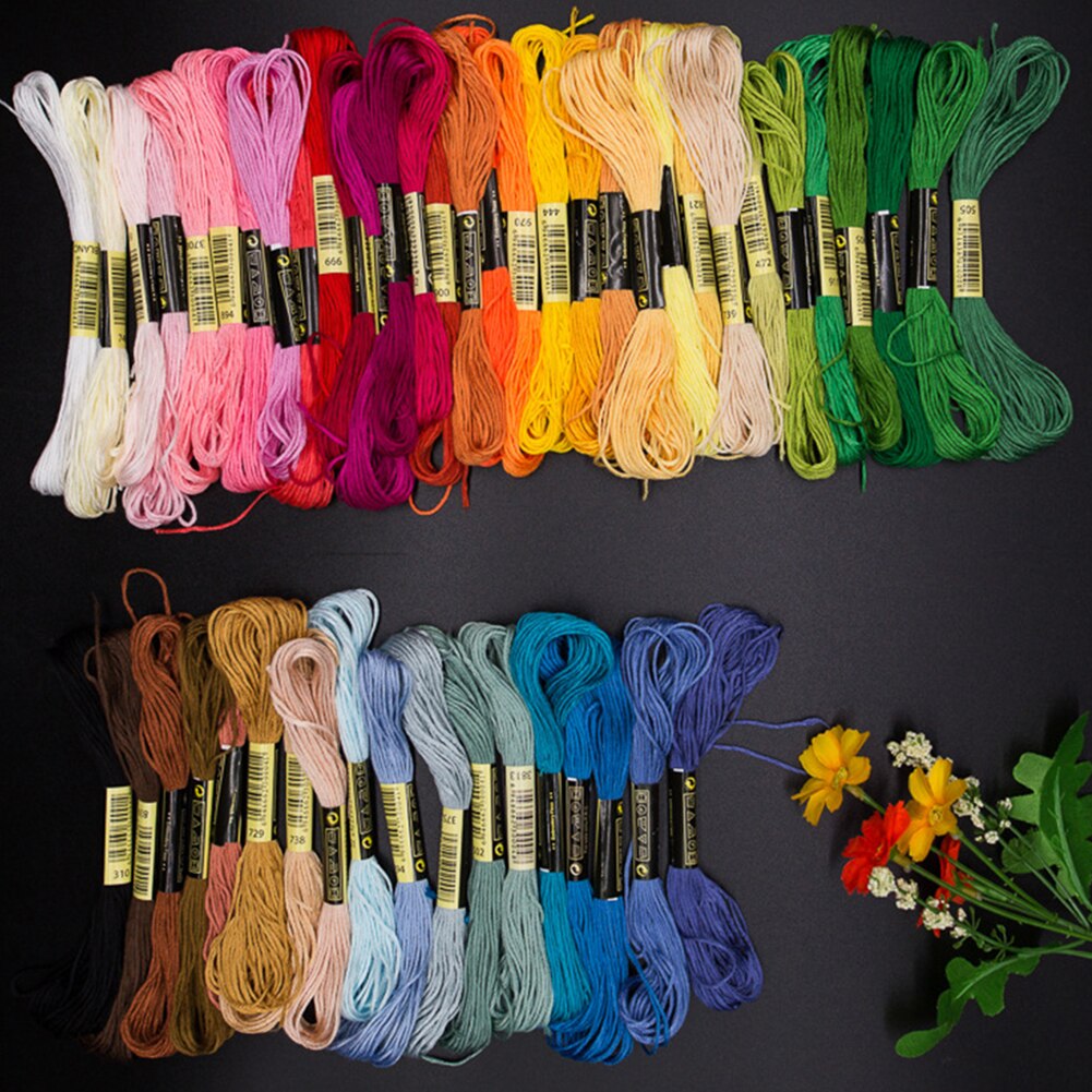 50/100Pcs Multicolor Ecological Cotton Embroidery Thread Cross Stitch Cotton DIY Floss Skeins Sewing Floss Kit Craft Art Sewing
