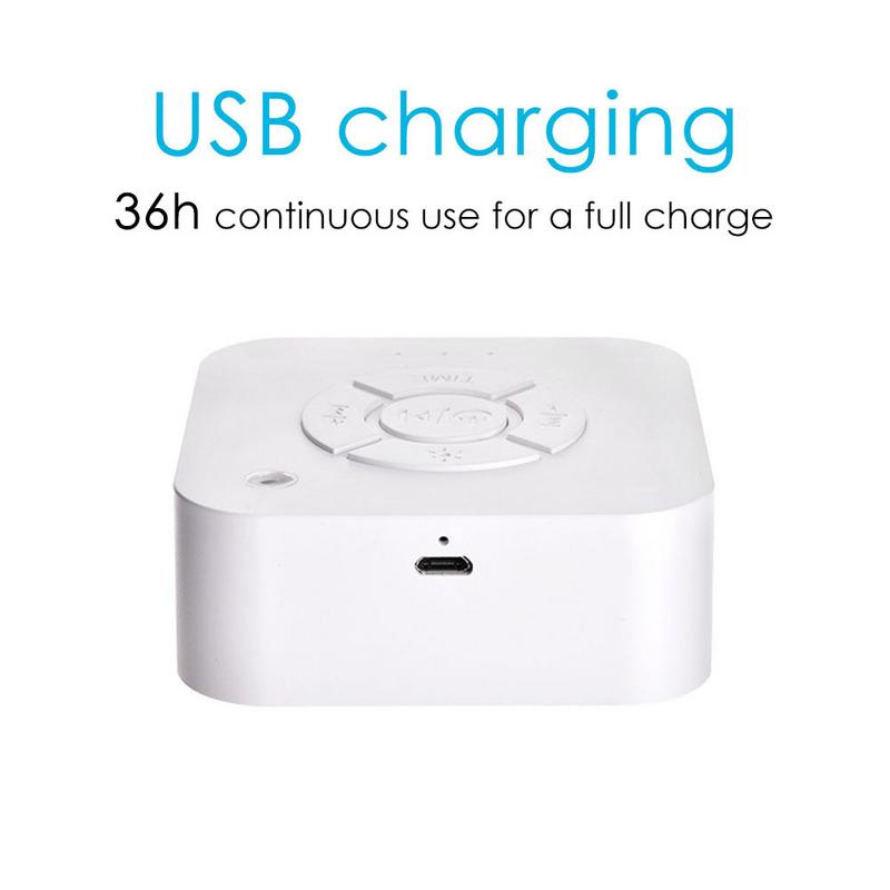 Sleep Sound Machine USB Rechargeable Timed Shutdown White Noise Machine For Sleeping Relaxation For Baby Adult Office Travel #R