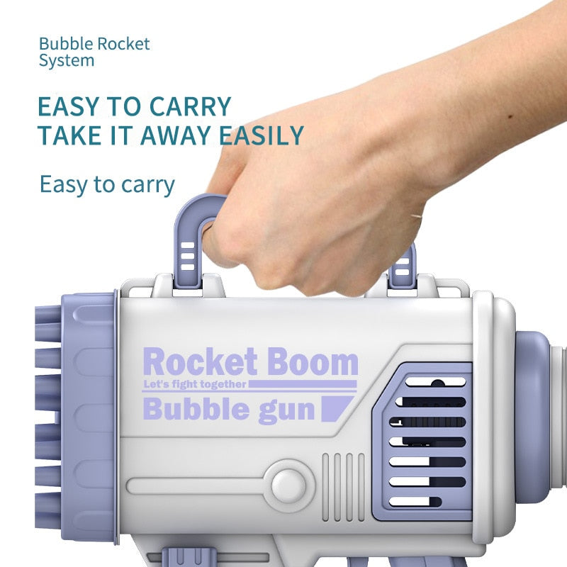 Hot Sales Electric Bubble Gun Gatlin Bubble Gun Machine Soap Bubbles Magic Bubble for Bathroom Outdoor Toys For Children
