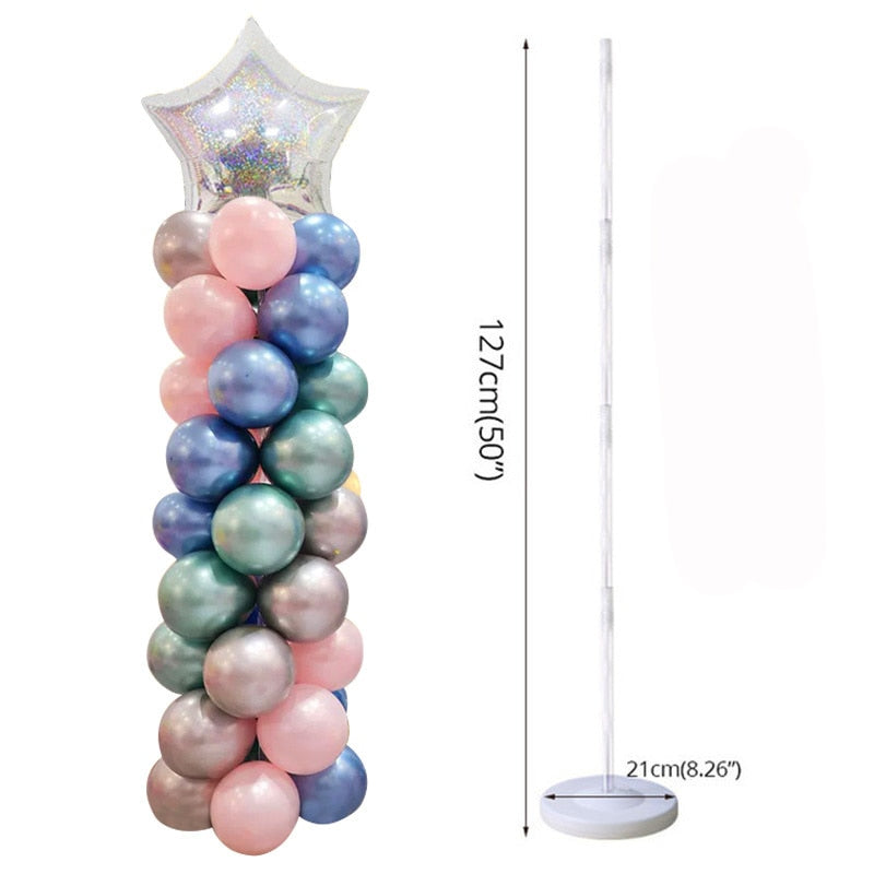 127cm Clear Balloon Column Stand Arch Balloons Holder Centerpieces for Wedding Decoration Birthday Baby Shower Party Supplies