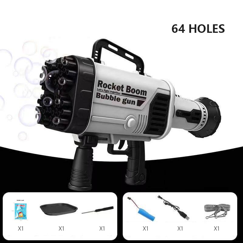 Hot Sales Electric Bubble Gun Gatlin Bubble Gun Machine Soap Bubbles Magic Bubble for Bathroom Outdoor Toys For Children