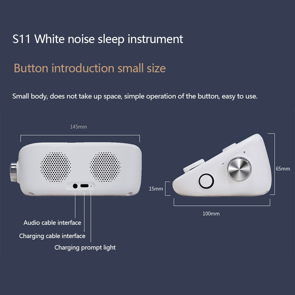 Portable White Noise Baby White Noise Toy Machine USB Rechargeable White Sleep Sound Machine Timing Sleeping Monitors Insomnia