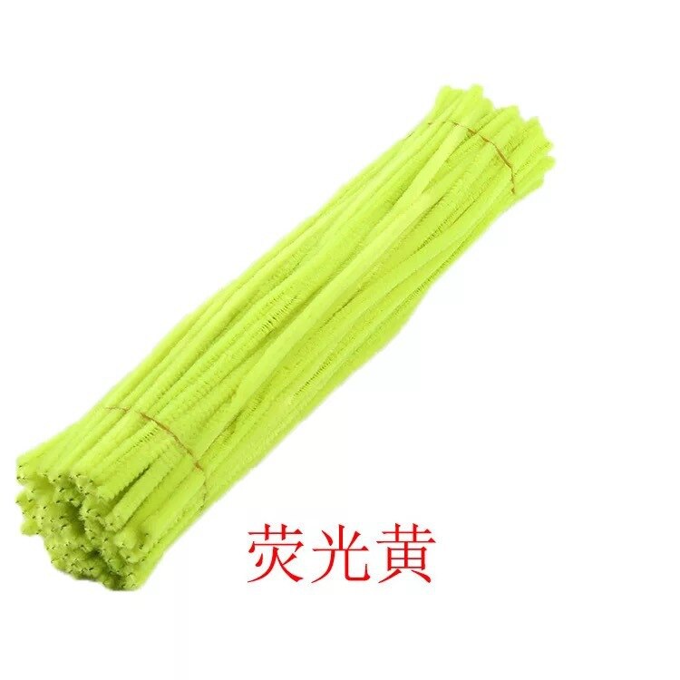 50pcs Chenille Stem Pipe Kids DIY Creative Toys Chenille Sticks Cleaners Kindergarten Educational Handmade Material Plush Strips