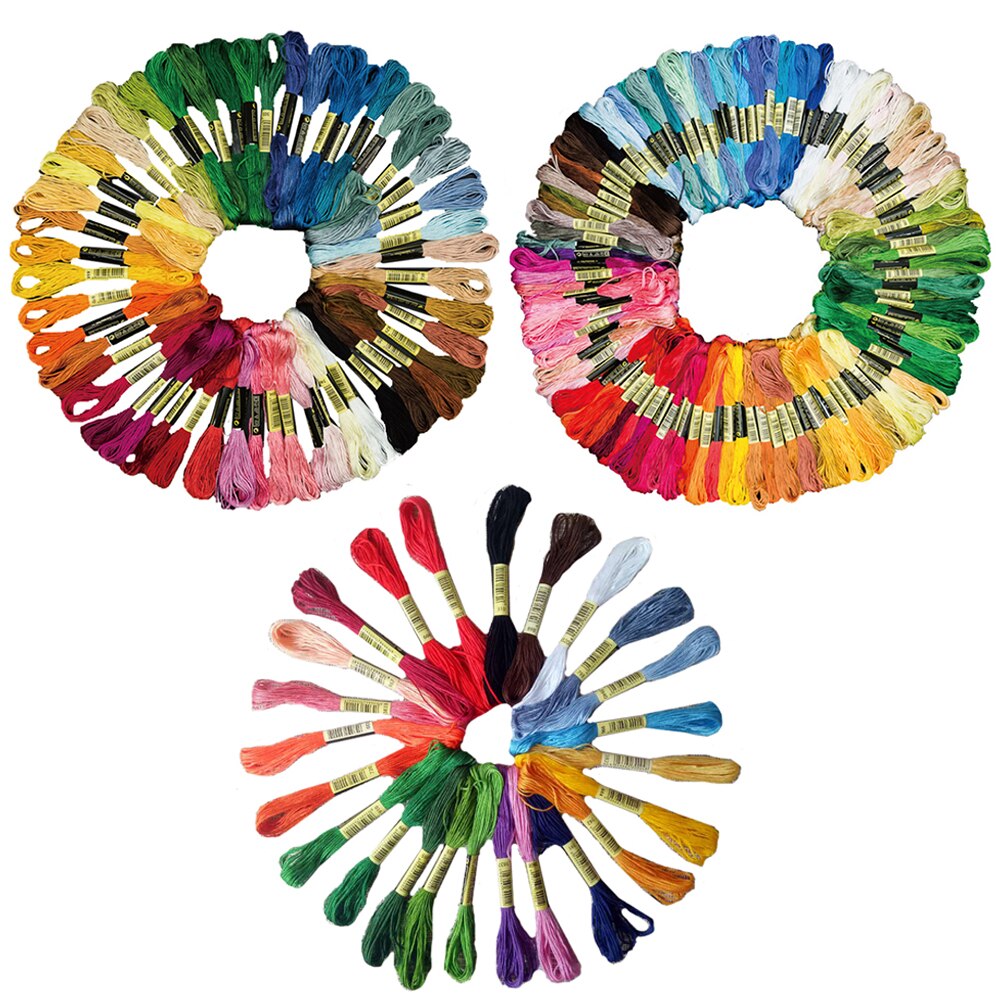 50/100Pcs Multicolor Ecological Cotton Embroidery Thread Cross Stitch Cotton DIY Floss Skeins Sewing Floss Kit Craft Art Sewing
