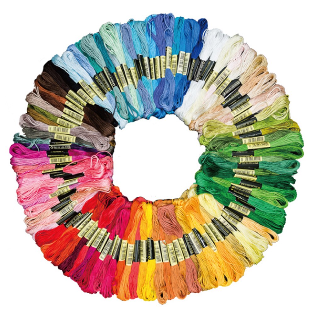 50/100Pcs Multicolor Ecological Cotton Embroidery Thread Cross Stitch Cotton DIY Floss Skeins Sewing Floss Kit Craft Art Sewing