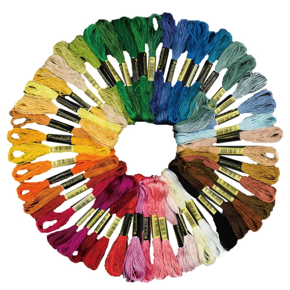 50/100Pcs Multicolor Ecological Cotton Embroidery Thread Cross Stitch Cotton DIY Floss Skeins Sewing Floss Kit Craft Art Sewing