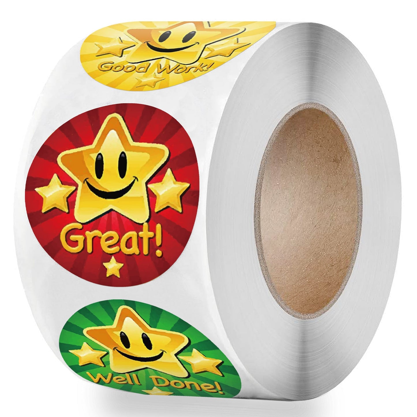50-500pcs Children Reward Stickers Creative School Supplies Reward Cute Star Sticker 2.5cm Circle Kids Toy Stickers