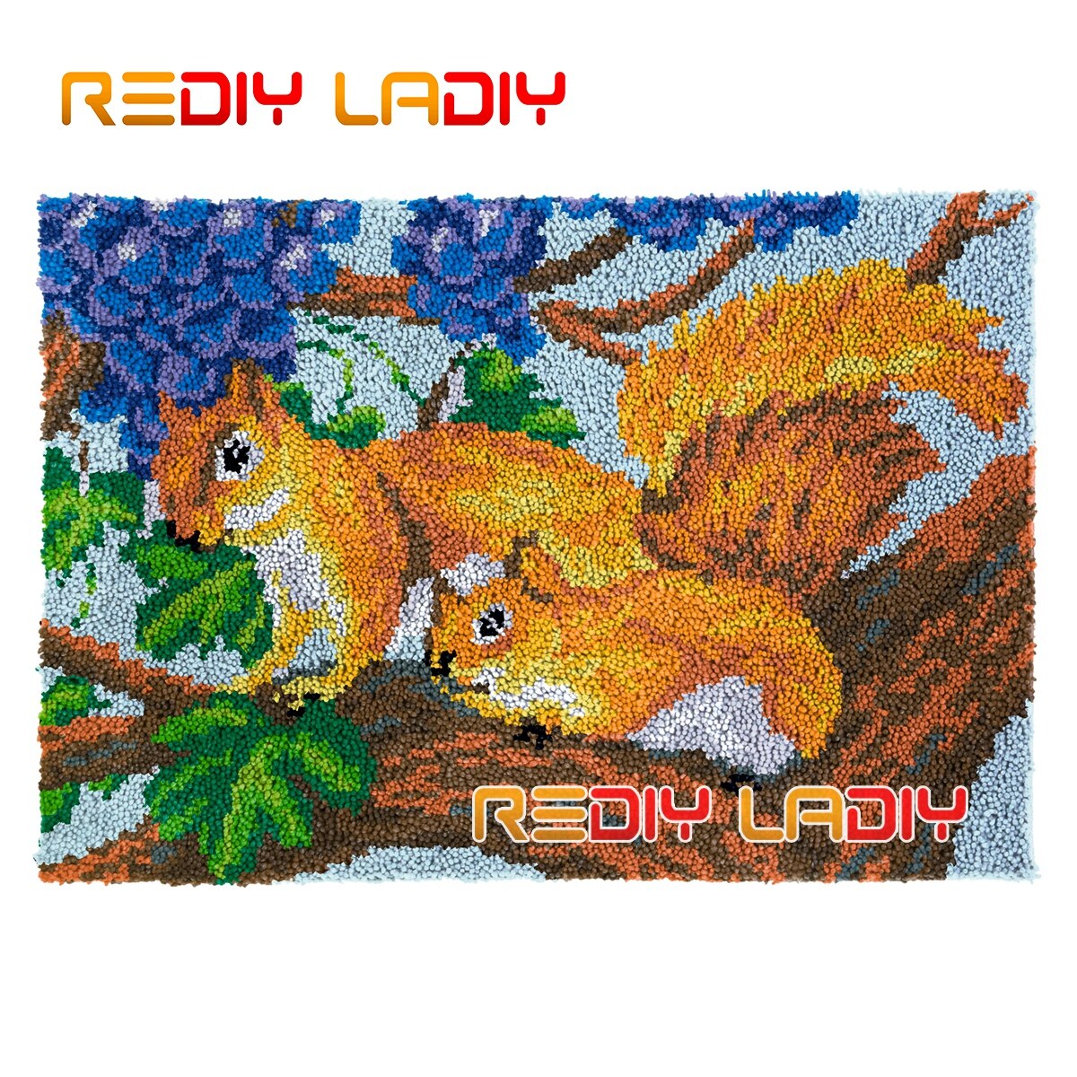 Latch Hook Kits King of Lion Chunky Yarn Embroidery Crocheting Tapestry Kits Needlework Arts & Crafts DIY Carpet Rug 85*58cm