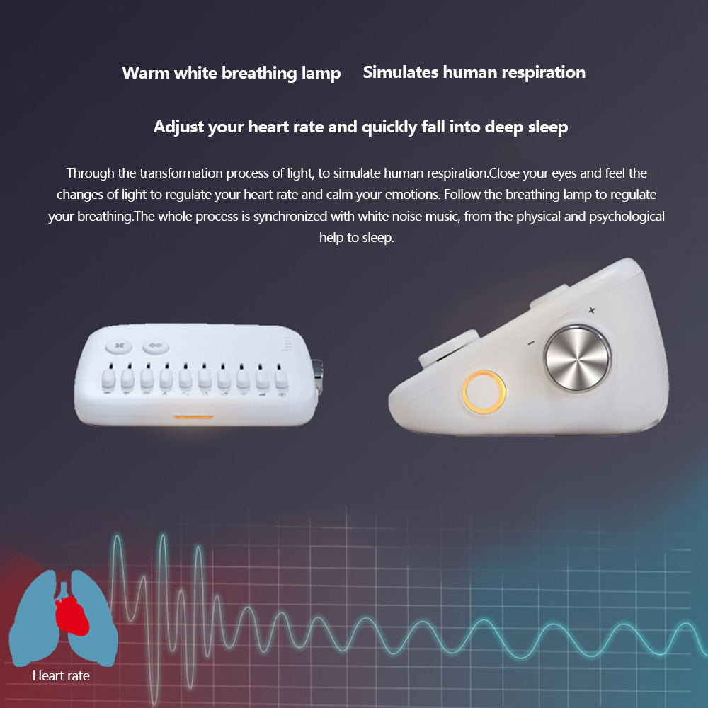 Portable White Noise Baby White Noise Toy Machine USB Rechargeable White Sleep Sound Machine Timing Sleeping Monitors Insomnia
