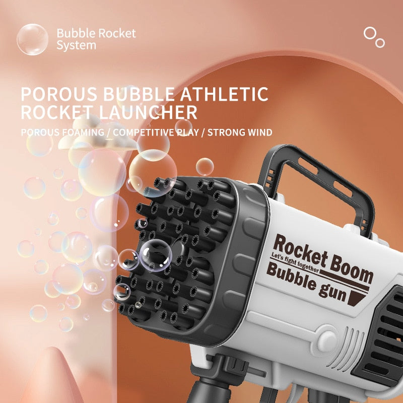 Hot Sales Electric Bubble Gun Gatlin Bubble Gun Machine Soap Bubbles Magic Bubble for Bathroom Outdoor Toys For Children