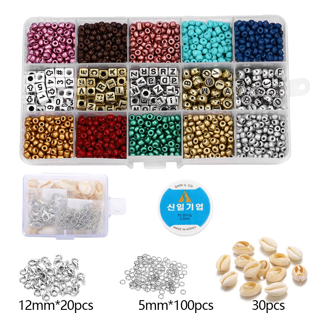Easy braided Letter Beads Jewelry Making Supplies Kit Beads Wire For Firendship Necklace Bracelet DIY Jewelry Making Kit Finding