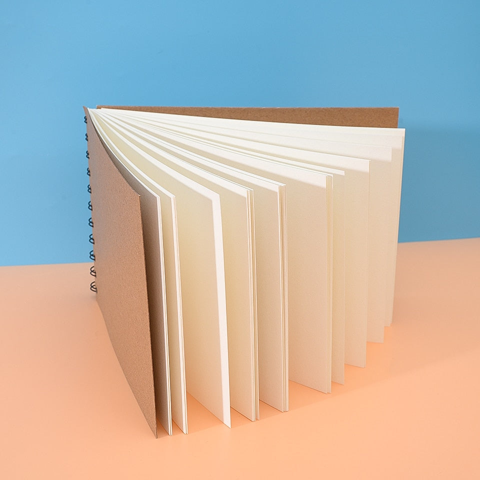 30 Sheets Sketchbook 180g Spiral Notebook Wooden Pulp A5 Sketching Paper Pad Inner Blank Pencil Drawing Graffiti Art Supplies