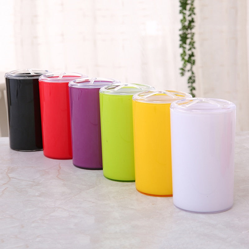 4 Pcs/Set Bathroom Accessories Suit Plastic Soap Dispenser Cup Toothbrush Holder Soap Dish Set