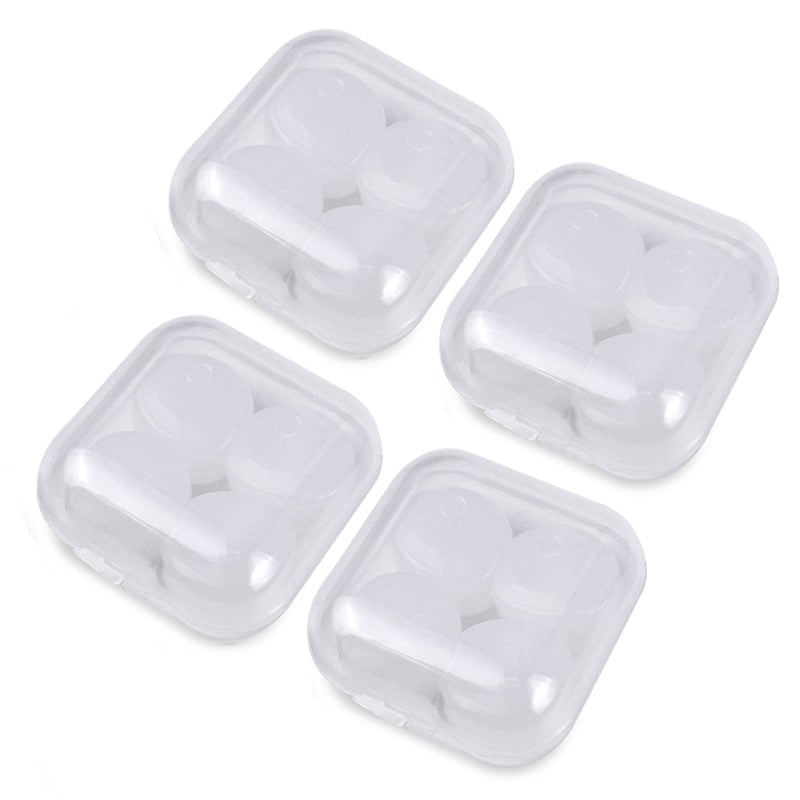 16/ 8Pcs Soft Silicone Earplugs White Noise Reduction Soundproof Earplug Waterproof Swimming Accessories Ear Plugs for Sleep