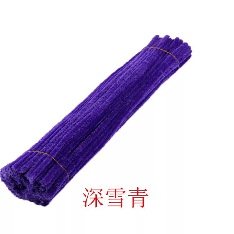 50pcs Chenille Stem Pipe Kids DIY Creative Toys Chenille Sticks Cleaners Kindergarten Educational Handmade Material Plush Strips