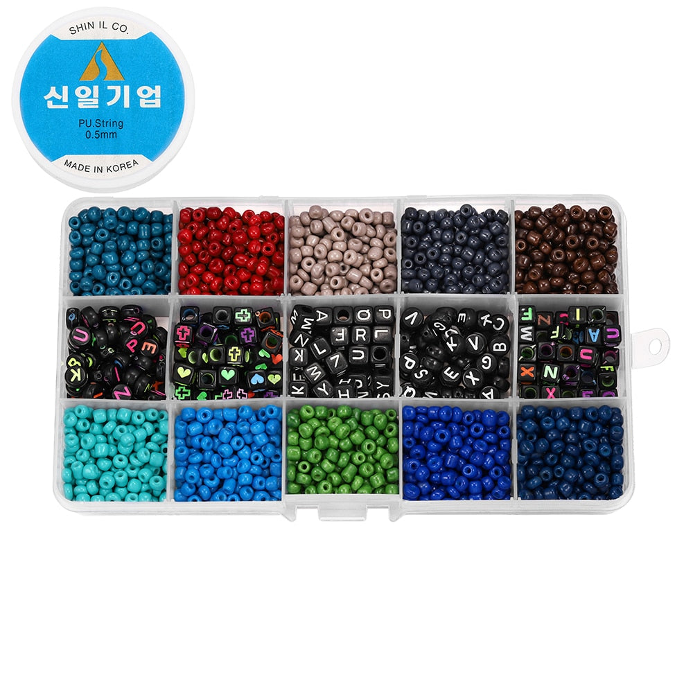 Easy braided Letter Beads Jewelry Making Supplies Kit Beads Wire For Firendship Necklace Bracelet DIY Jewelry Making Kit Finding