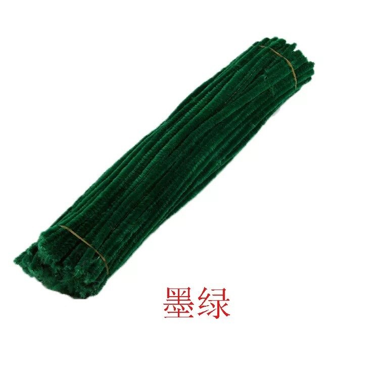 50pcs Chenille Stem Pipe Kids DIY Creative Toys Chenille Sticks Cleaners Kindergarten Educational Handmade Material Plush Strips