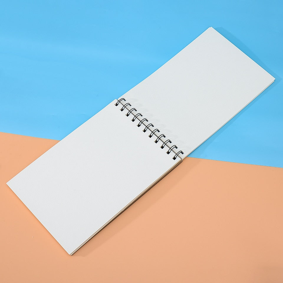 30 Sheets Sketchbook 180g Spiral Notebook Wooden Pulp A5 Sketching Paper Pad Inner Blank Pencil Drawing Graffiti Art Supplies