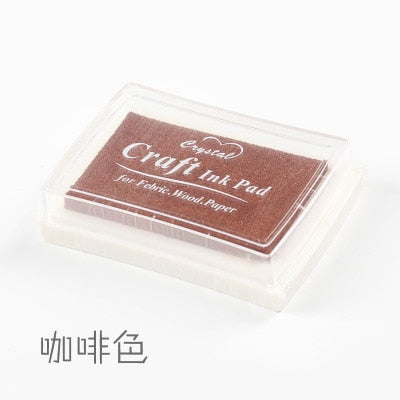 1pc 15 colors big ink pad oil planner scrapbooking silicone stamp DIY diary greeting card Wood Paper Craft Gift