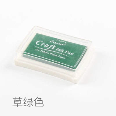 1pc 15 colors big ink pad oil planner scrapbooking silicone stamp DIY diary greeting card Wood Paper Craft Gift