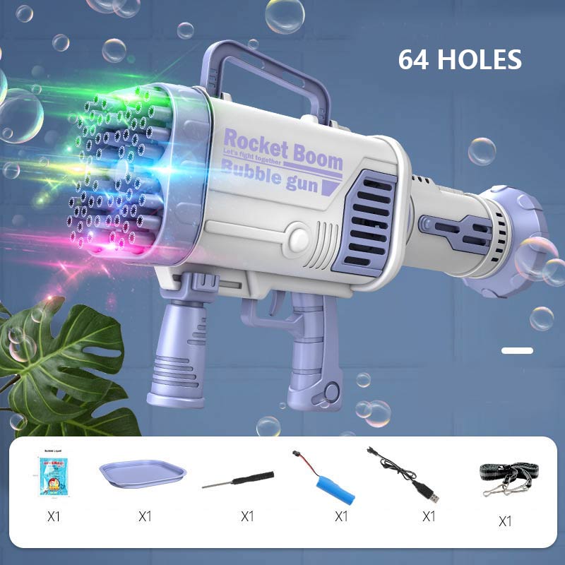 Hot Sales Electric Bubble Gun Gatlin Bubble Gun Machine Soap Bubbles Magic Bubble for Bathroom Outdoor Toys For Children