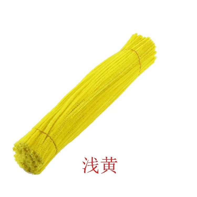 50pcs Chenille Stem Pipe Kids DIY Creative Toys Chenille Sticks Cleaners Kindergarten Educational Handmade Material Plush Strips