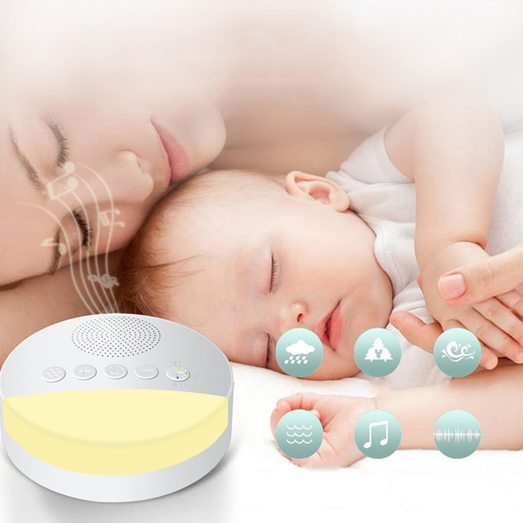Baby White Noise Machine USB Rechargeable Timed Shutdown Sleep Machine Baby Sleep Sound Player Night Light Timer Noise Player #R