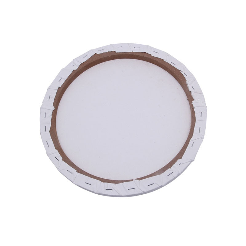 1pc 20/30/40cm White Blank Panels Round Canvas Board Wooden Frame Art Artist Painting Crafts Art Supplies C26