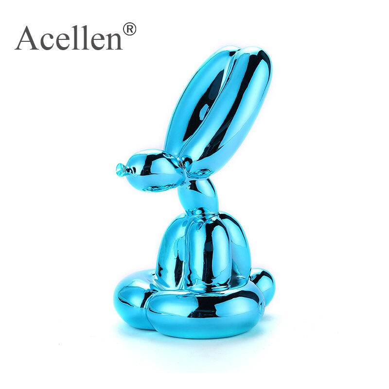 Plating Balloon Rabbit Statue Resin Sculpture Home Decor Modern Nordic Home Decoration Accessories for Living Room Animal Figure