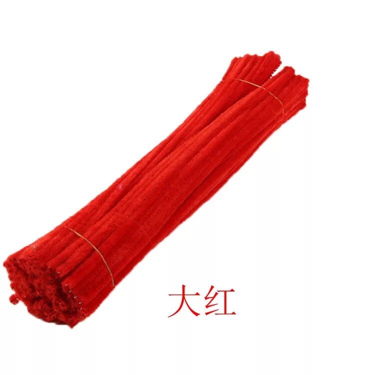 50pcs Chenille Stem Pipe Kids DIY Creative Toys Chenille Sticks Cleaners Kindergarten Educational Handmade Material Plush Strips